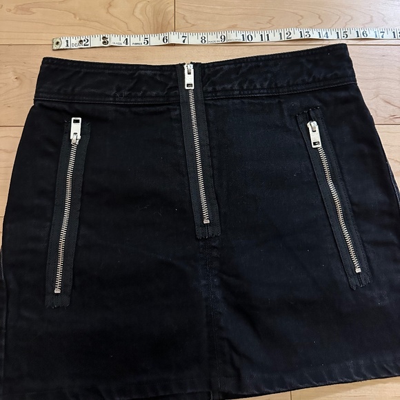 Diesel Denim Black Mini Skirt with Zippers - Picture 3 of 7